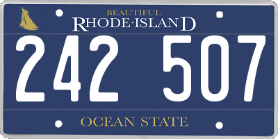 RI license plate 242507