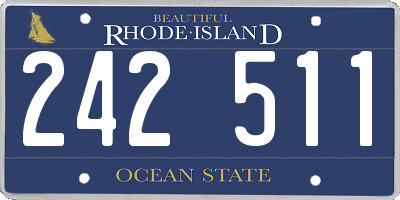RI license plate 242511