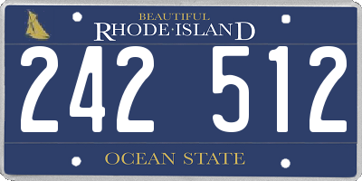 RI license plate 242512