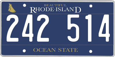 RI license plate 242514