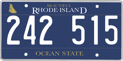 RI license plate 242515