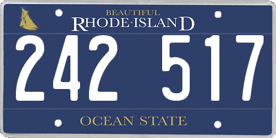 RI license plate 242517