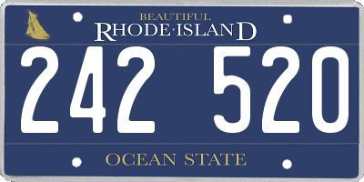 RI license plate 242520