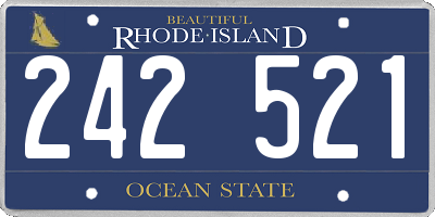 RI license plate 242521