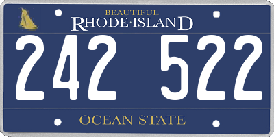 RI license plate 242522