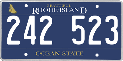 RI license plate 242523