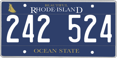 RI license plate 242524