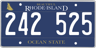 RI license plate 242525