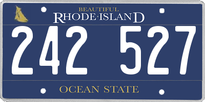 RI license plate 242527