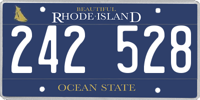RI license plate 242528