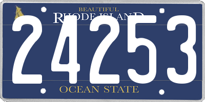RI license plate 24253