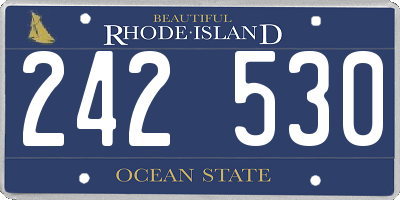 RI license plate 242530