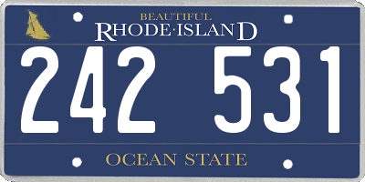 RI license plate 242531