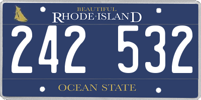 RI license plate 242532