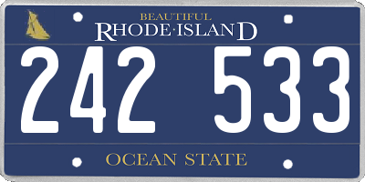 RI license plate 242533