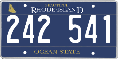 RI license plate 242541