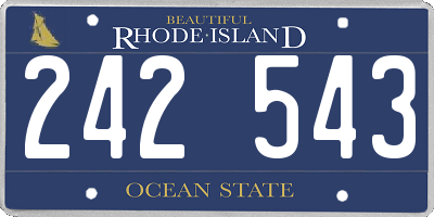 RI license plate 242543