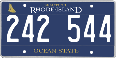 RI license plate 242544