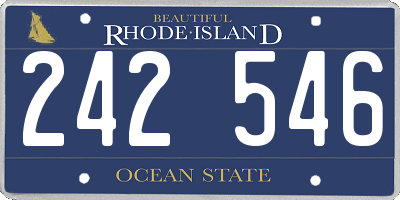 RI license plate 242546