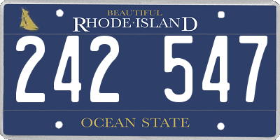 RI license plate 242547