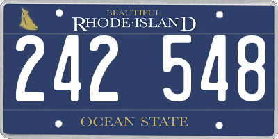 RI license plate 242548
