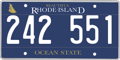 RI license plate 242551