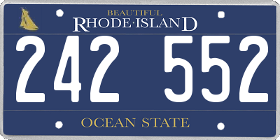 RI license plate 242552
