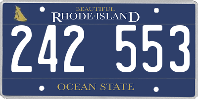 RI license plate 242553