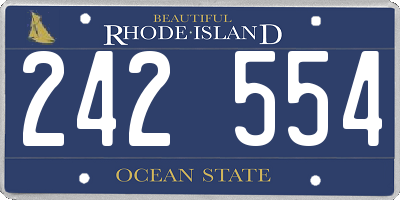RI license plate 242554