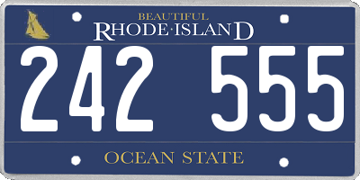RI license plate 242555
