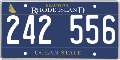 RI license plate 242556