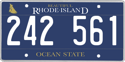 RI license plate 242561