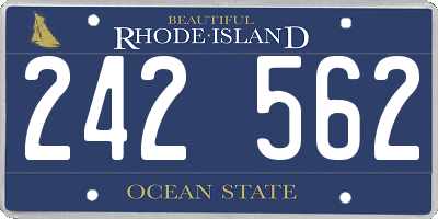 RI license plate 242562