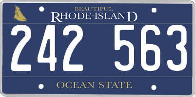 RI license plate 242563