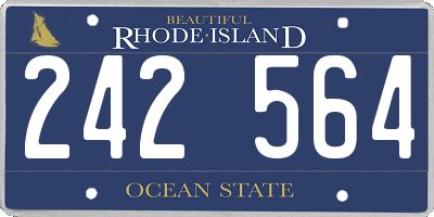 RI license plate 242564
