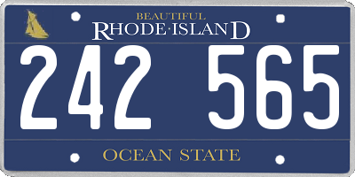 RI license plate 242565