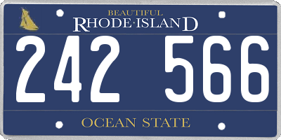 RI license plate 242566