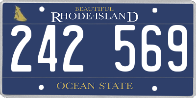 RI license plate 242569