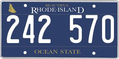 RI license plate 242570