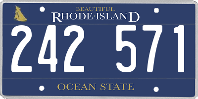 RI license plate 242571