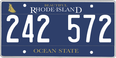 RI license plate 242572