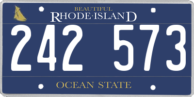 RI license plate 242573
