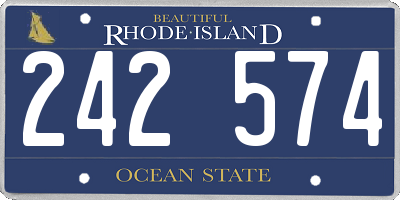 RI license plate 242574