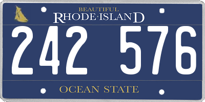 RI license plate 242576