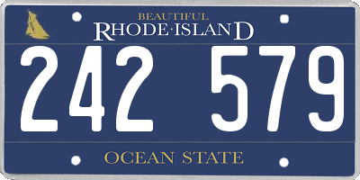 RI license plate 242579