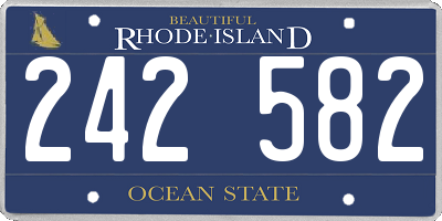 RI license plate 242582