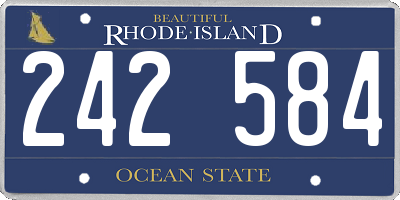 RI license plate 242584