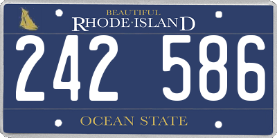 RI license plate 242586