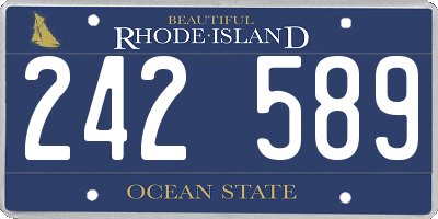 RI license plate 242589