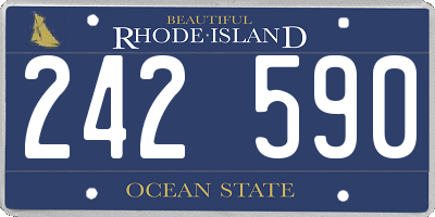 RI license plate 242590